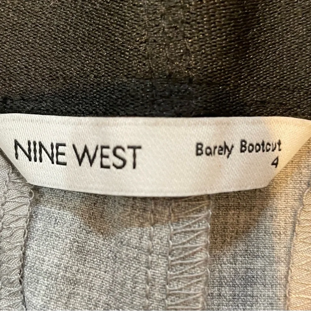 NWOT NINE WEST light gray barely boot cut, midrise pants. - Picture 2 of 7